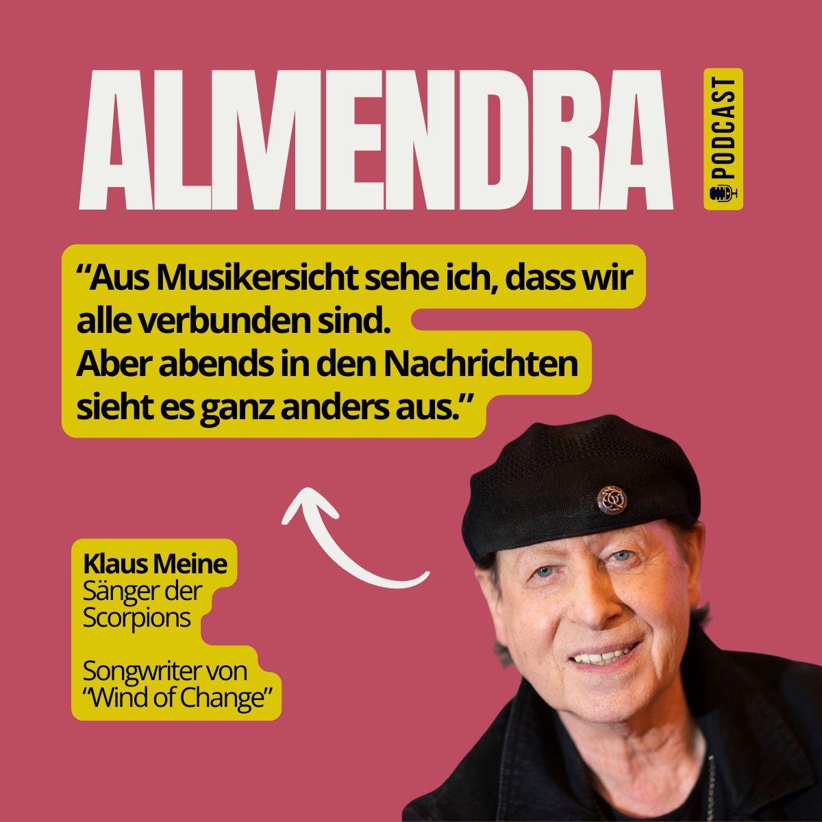 Klaus Meine, Sänger der Scorpions, im Gespräch mit Merle Becker für den Almendra Podcast